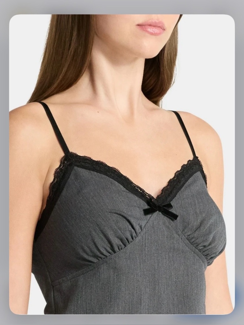 NWT! No Boundaries Sweetheart Tank Top with Lace Trim. L & XL - Picture 3 of 4